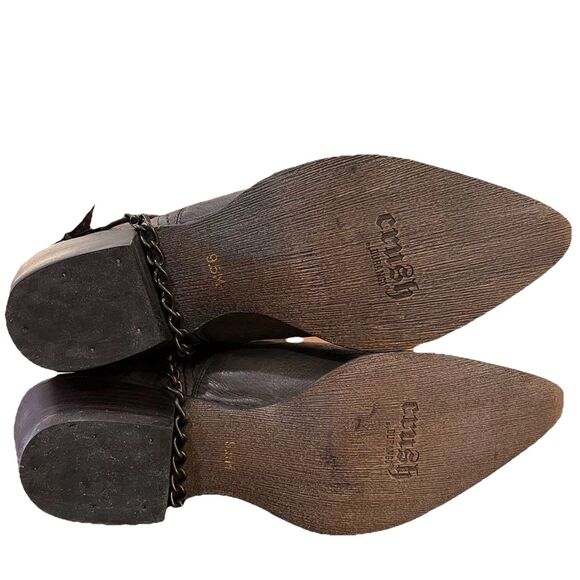 Durango Western Slouch Harness Leather Cowboy Boots Gray Brown Women's 9.5 - Picture 5 of 8